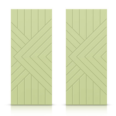 Hollow Paneled Painted without Installation Hardware Kit Sliding Closet Doors