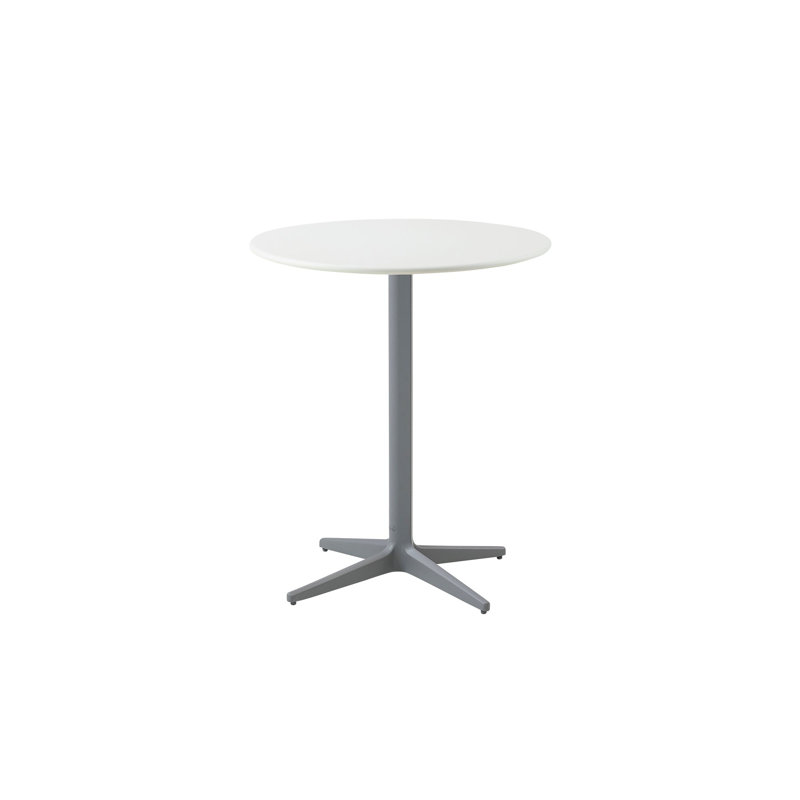 Drop Round Metal Outdoor Coffee Table , in. W in. D, 23.6", White/Ceramic Light Gray, Lava Gray