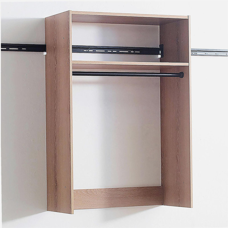Devi Oak Wall Mounted Wood Closet System