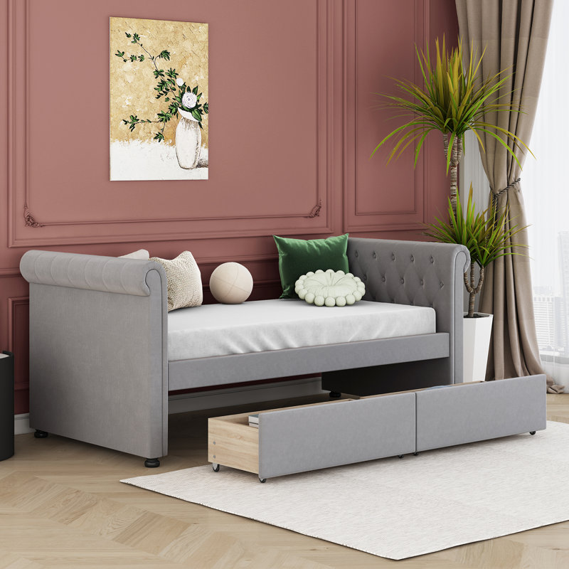 Upholstered Daybed, Gray