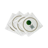 Timothy Corrigan Parterre Topiary Hemstitch Cocktail 6" Linen/Cotton Napkin