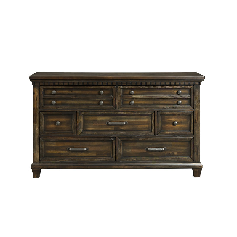 Commode 7 tiroirs Millwood Pines Aleydis, Gris anthracite