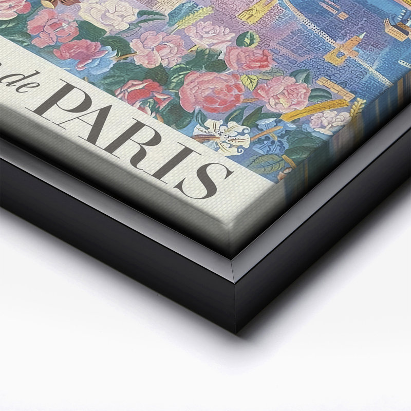 Les Floralies de Paris, Cadre noir, Canevas, H 16 po x l 20 po