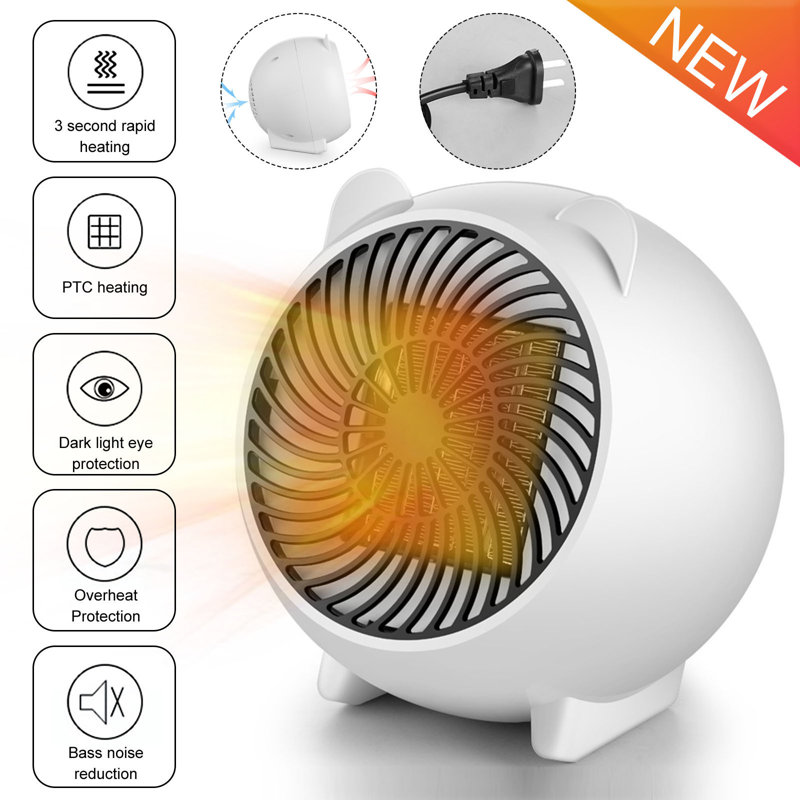 Portable Space Heater Hot And Cold Wind Mini Desk Heater For Office Heater