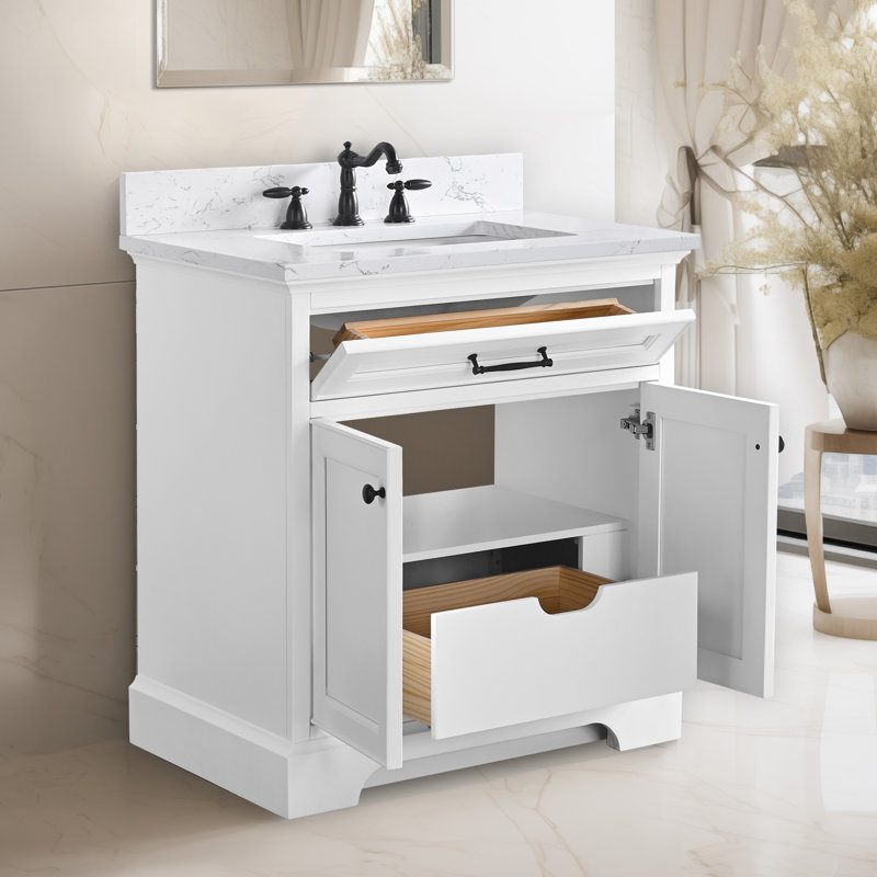Aanayah 30" Single Bathroom Vanity Set, White