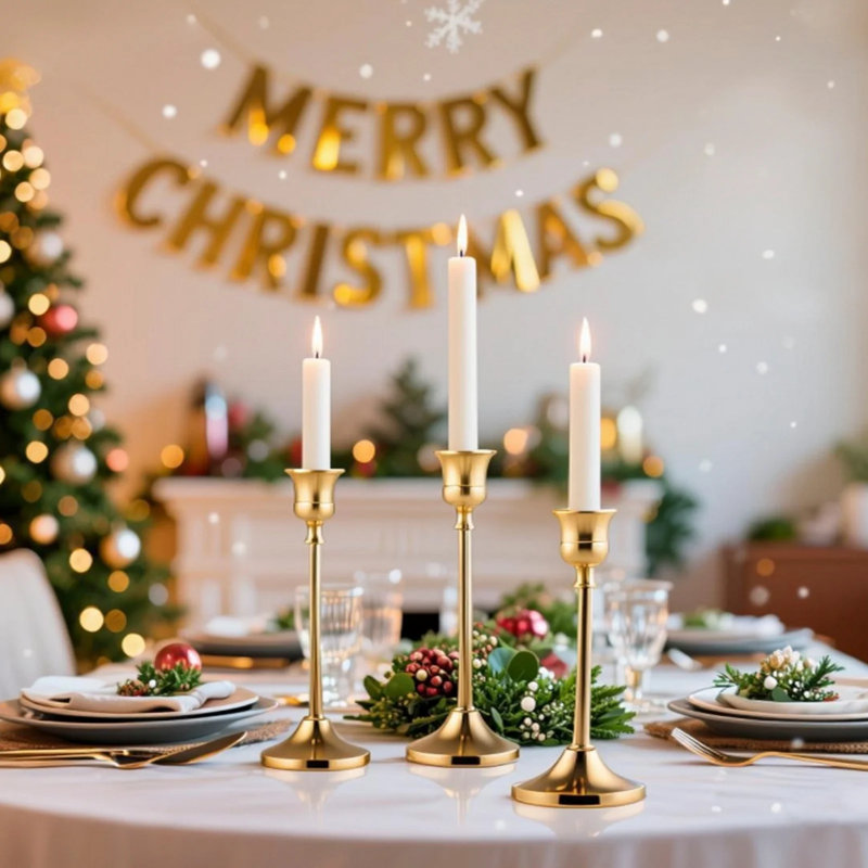 Metal Tapered Candle Holder