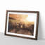 Herd of Elephants on a Dusty Road - Picture Frame Painting Print-56712024-56712023