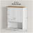 HOMCOM Bathroom Wall Cabinet, Modern Bathroom Cabinet Wall Mounted Medicine Cabinet with 2 Doors, Adjustable Shelf, Over the Toilet, White