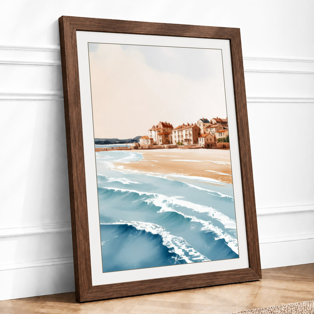Town at Rest Coastal - Framed Print