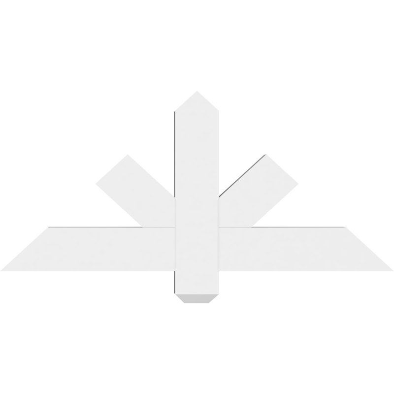 Support de pignon en PVC de qualité architecturale Kennewick, H 16,5 po x l 36 po (pas: 11/12), P 2 po x F 4 po