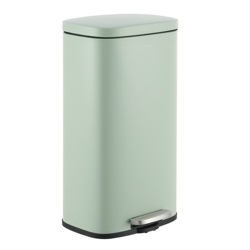 Pistachio Gelato Stainless Steel 8-Gallon Step Trash Can