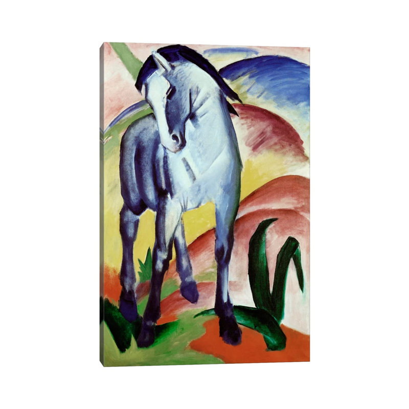 Blue Horse by Franz Marc - Wrapped Canvas Painting, 101.6 cm H x 66.04 cm W x 3.175 cm D