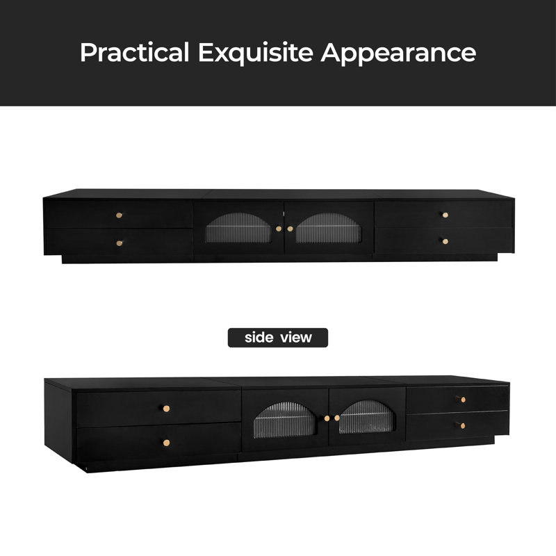 Crédence de rangement 86,6 W Christner, Noir