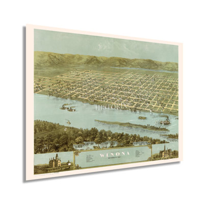 " 1867 Winona Minnesota Map "