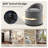 1 PCS Barrel Chair with Storage 360° Swivel Upholstered Vanity Chair with Backrest Gray-978574933