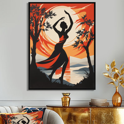 «Dancing Under The Full Moon - Dancer», reproduction d'art murale