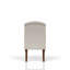 Fauteuil à oreilles rembourré pour l'hôte, gris, avec salle à manger traditionnelle grise stable et résiliente