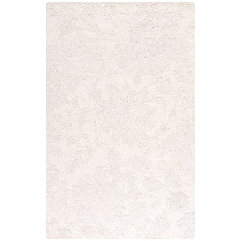 Blossom Hand Tufted Wool; Cotton Floral Indoor Rug, Rectangle 9' x 12'