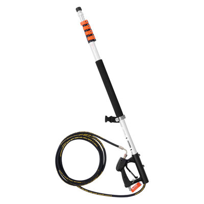 VEVOR Pressure Washer Telescoping Wand 18 ft Brush Head Included Telescopic Spray Wand