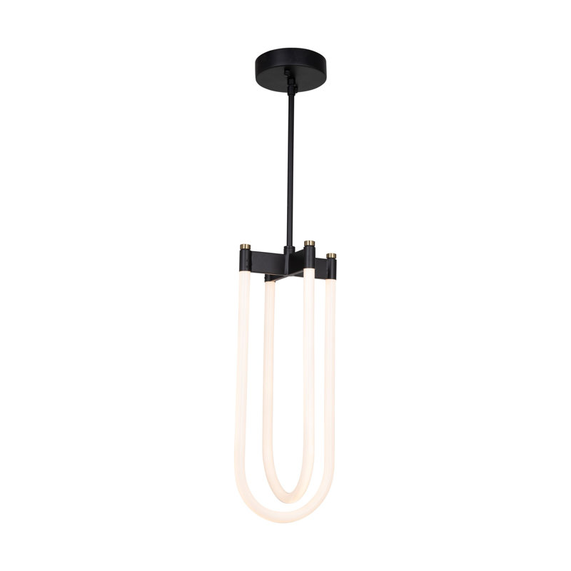 Cascata - 2-Light Pendant - Black/Brushed Brass
