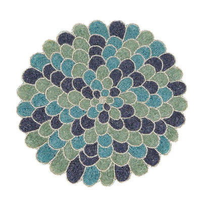 Otillia Glass Beads Abstract Round Placemat