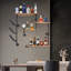 Kaiceon 4-Tier Industrial Style Wall Mounted Wine Rack with Wine Glass Holder Black