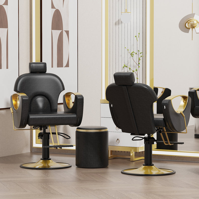 Fauteuil de coiffeur inclinable, chaises de salon hydrauliques à hauteur réglable, fauteuil de coiffeur pour salon de coiffure