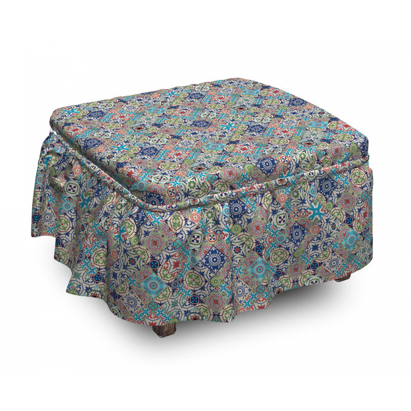 Housse pour repose-pieds mosaïque mosaïque patchwork