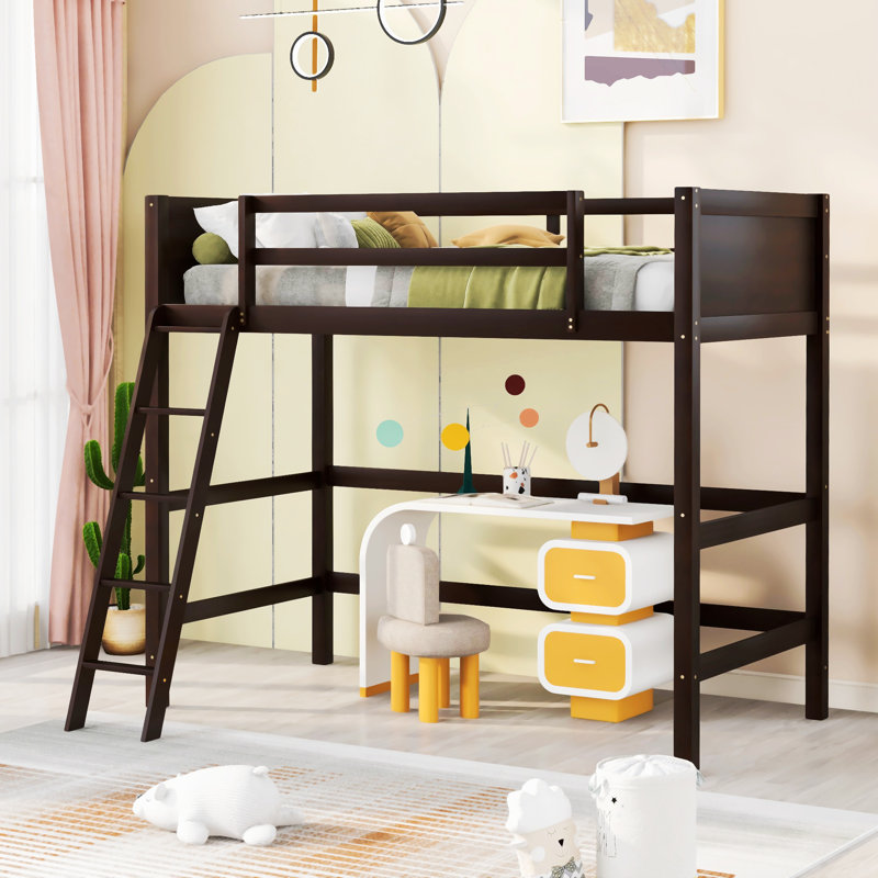 Jacqulyne Solid Wood Platform Bed, Brown