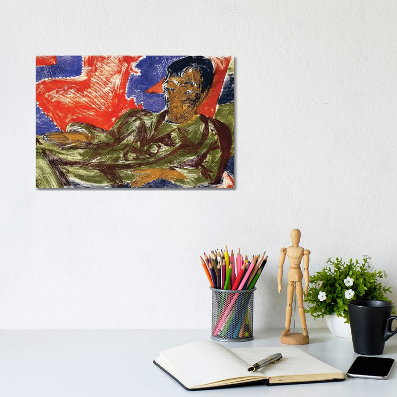 Portrait of the Painter Otto Mueller, 1915 1 Piece Wrapped Canvas Painting