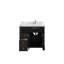 Paris 36 In. W X 22 In. D Right Offset Sink Bathroom Vanity In Black With 2 In. Piatra Grey Quartz-102234625