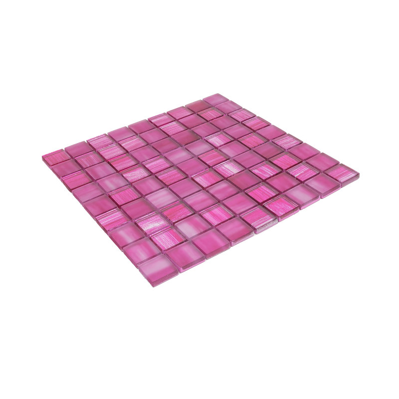 Carreau de mosaïque mural 11 po x 11 po, Rose