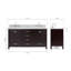 Meuble-lavabo double autoportant 67 po avec plateau en marbre Cambridge-90865105-132355252