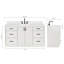 ARIEL Kelly 60 Single Sink Bathroom Vanity with Carrara Quartz Top-848211083-806438501-812162786