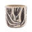 Of 4 Gray Sand - Cement Planters With Brown Botanical Highlights, 4.3X4.3X4 Inches, Add Charm To Entryway Room Interior And Patterns, Complement Bohemian Decor