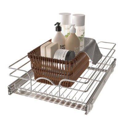 Rev-A-Shelf Pullout Basket Organizer for Kitchen or Vanity Cabinets 