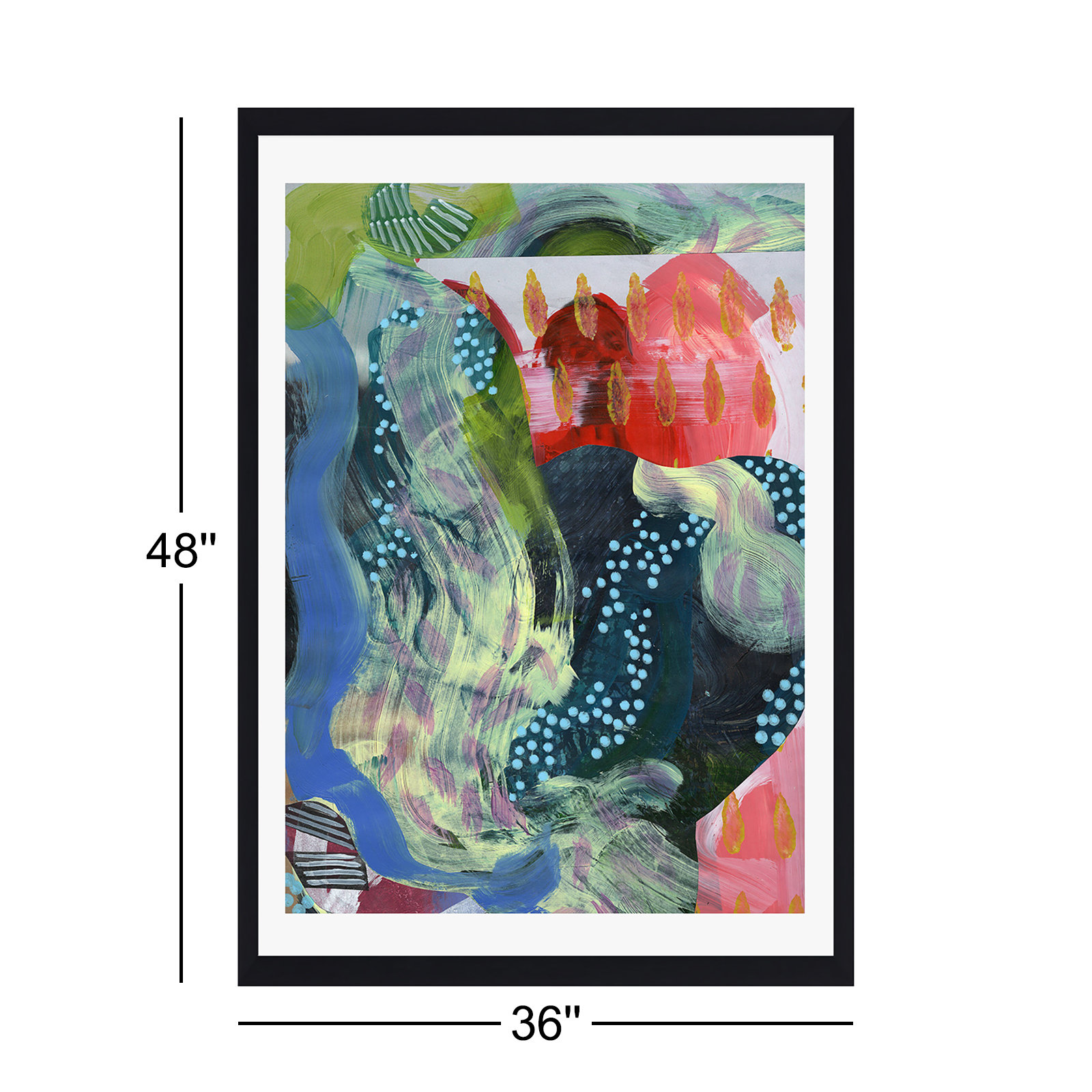Bosc De Les Fades II Print by K'era Morgan, Black Paper Single Picture Framed, White, 48" H x 36" W