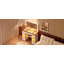 Meuble-lavabo de 43,3 po avec grand miroir et ampoules Hollywood