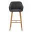 Ensemble de 2 tabourets de bar modernes, chaises hautes pour îlot de cuisine avec dossier-210386187