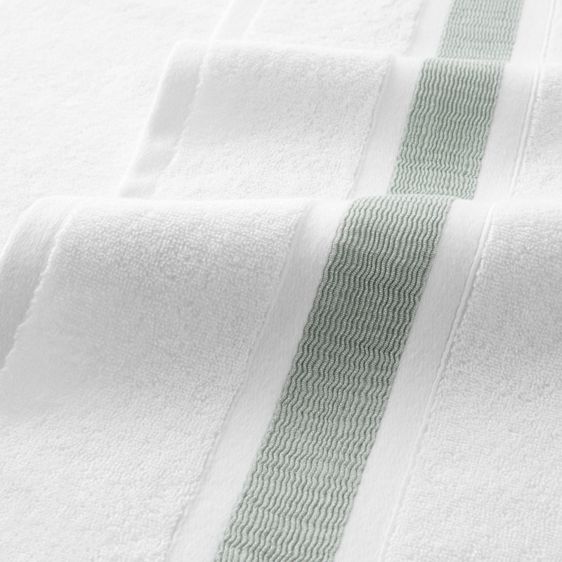 Essuie-mains turc rayé en coton égéen 600 g / m² Davé (paquet de 8), Sauge foncé