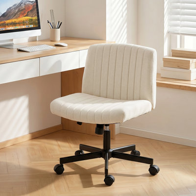 Brayden Studio Linen Office Chair