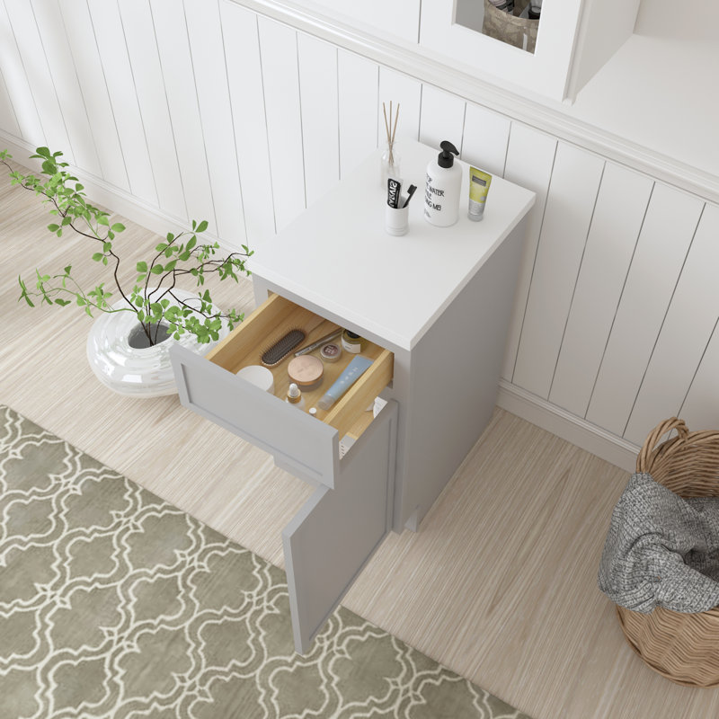 Base de meuble-lavabo simple 15 po seulement, Gris