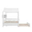 Lit double en bois de style moderne avec lit gigogne et tablette de rangement-8058665-8058670