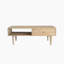 Everally Solid Wood Four Leg Coffee Table with Storage - Mid-Century Inspired