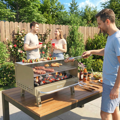 Outsunny 52cm W Portable Charcoal Grill