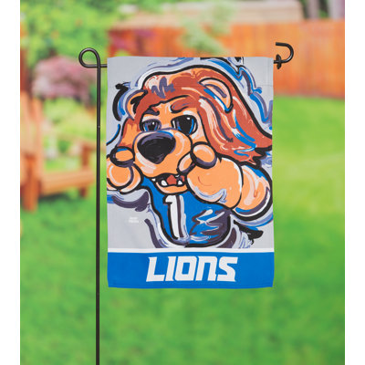 Drapeau de jardin en polyester 18 x 13 po Detroit Lions