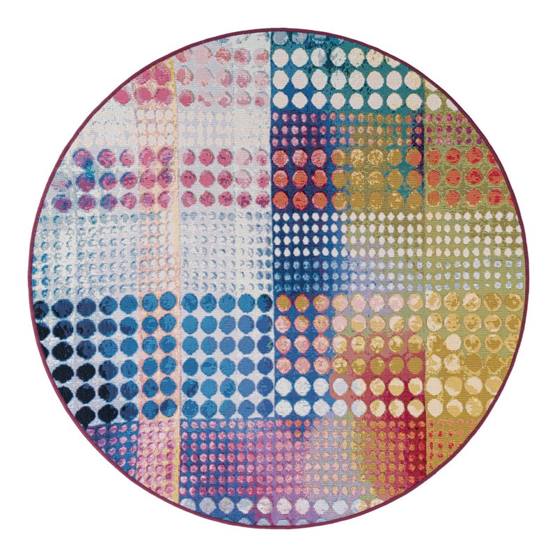 Pulse Hower Indoor/Outdoor Area Rug, Round 5'1"