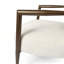 Chaise d'appoint moderne avec structure en métal et siège rembourré blanc