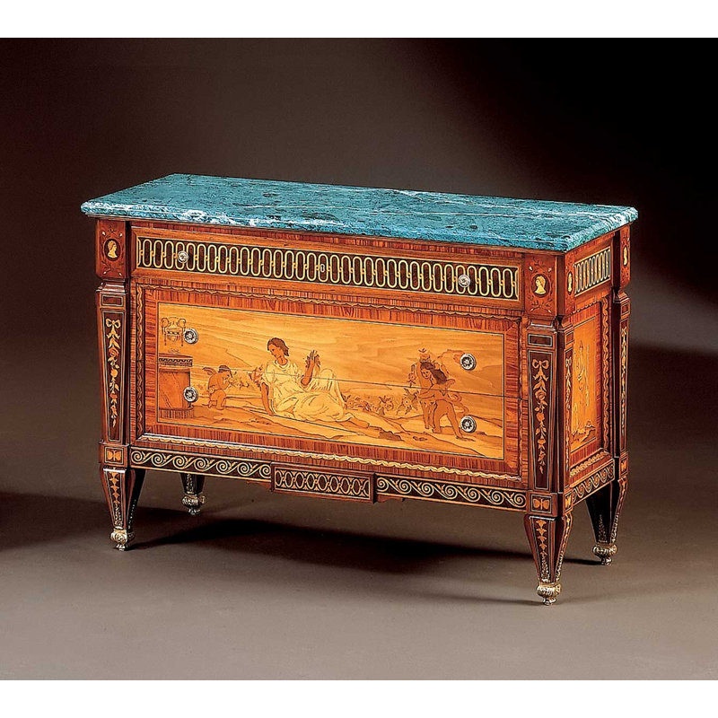 Maggiolini 52" Wide 3 Drawer Sideboard