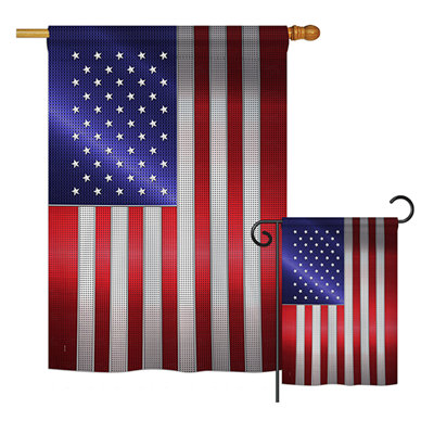 Ensemble de drapeaux verticaux en polyester à 2 côtés Spacek Steel of Pride